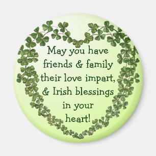 Irish blessing heart magnet