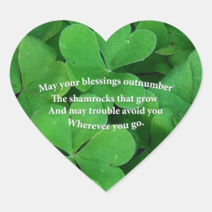 Irish Blessing Heart Sticker
