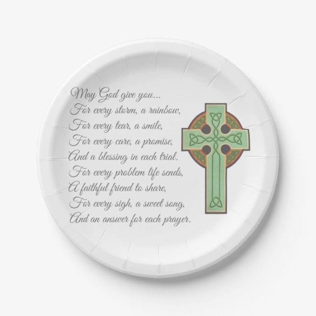 Irish Blessing II Paper Plate (Front)