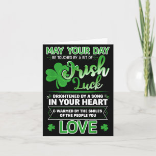 Irish Blessing Lucky Quotes Sayings St. Patrick's Card