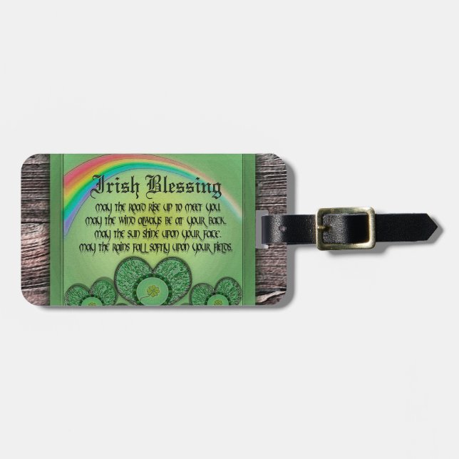 Irish Blessing Luggage Tag (Front Horizontal)