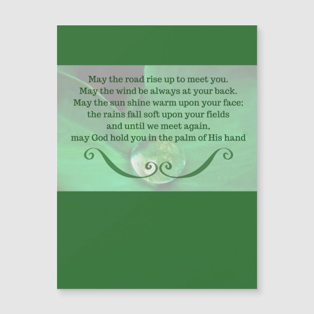 Irish Blessing Magnetic Postcard (Front)