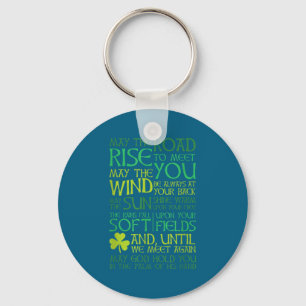 Irish Blessing May The Road Rise To Meet You  Key Ring