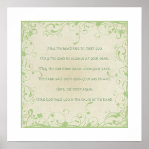 Irish Blessing-May the road rise to meet you Poster