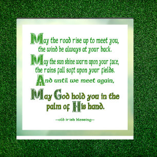 Irish Blessing May the Road Rise to Meet You Window Cling