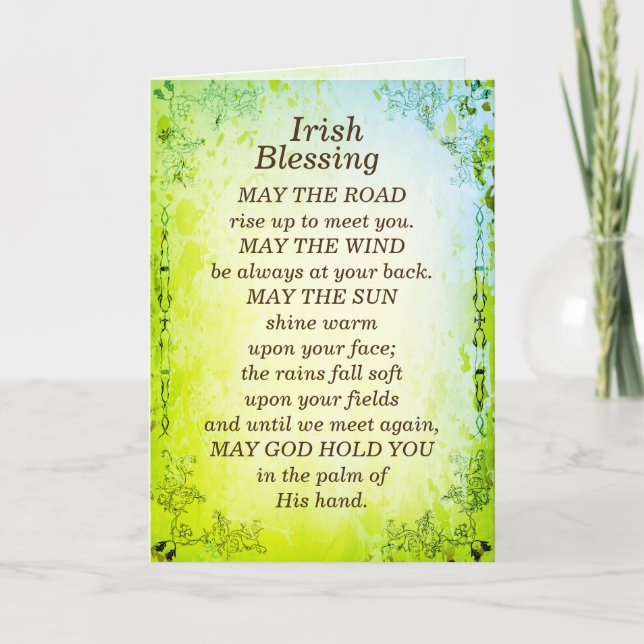 Irish Blessing, May the Road Rise Up to Meet You Card (Front)