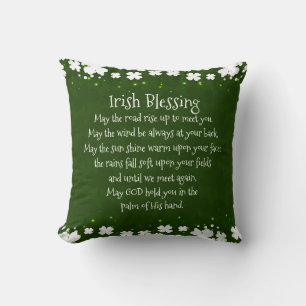Irish Blessing May the Road Rise Up to Meet You Cushion