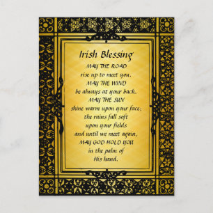 Irish Blessing, May the Road Rise Up to Meet You Postcard