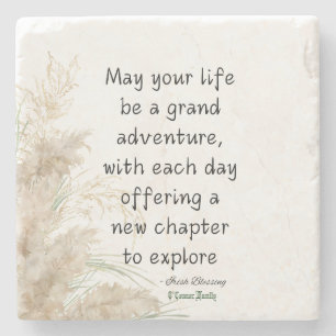 Irish Blessing May Your Life Be a Grand Adventure Stone Coaster