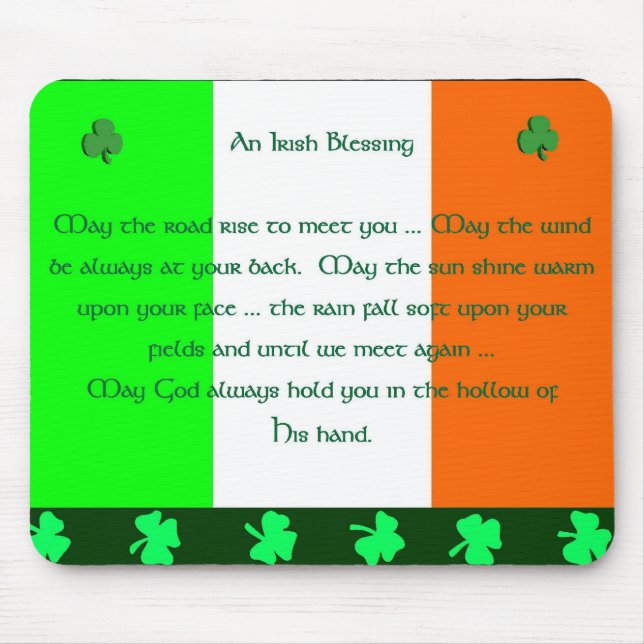 Irish Blessing Mouse Mat (Front)