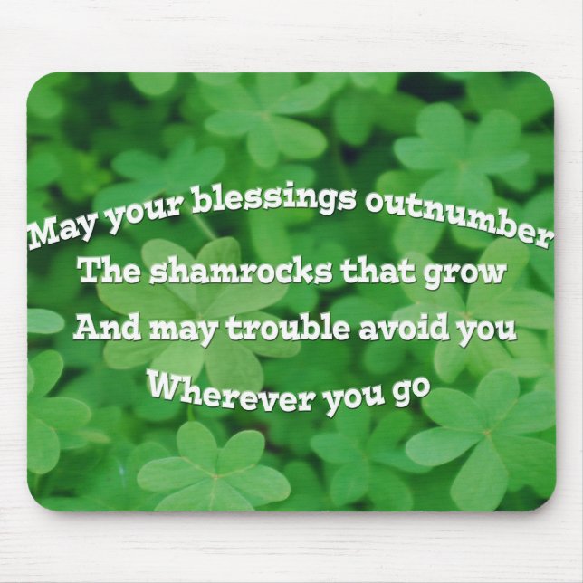 Irish Blessing Mouse Mat (Front)