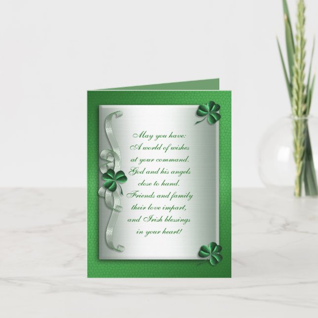 Irish blessing note card blank (Front)