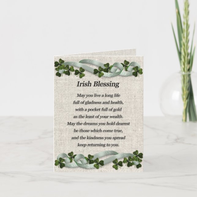 Irish blessing note card blank (Front)
