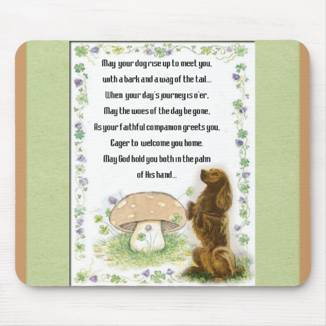 Irish Blessing Of The Dogs Mouse Mat (Front)