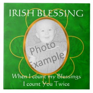 Irish Blessing-Photo Frame-"When I Count My Bless Tile