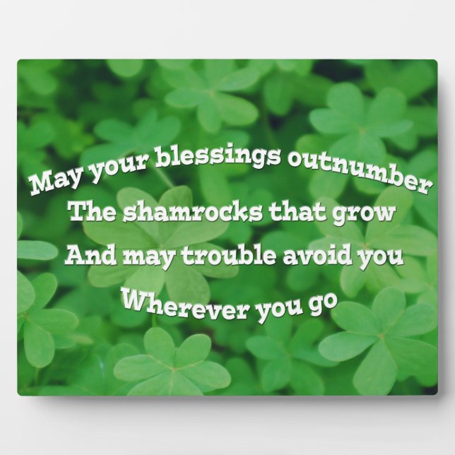 Irish Blessing Plaque (Front)