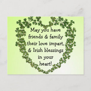 Irish blessing postcard