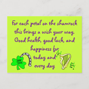 Irish blessing postcard