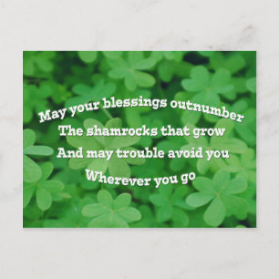 Irish Blessing Postcard
