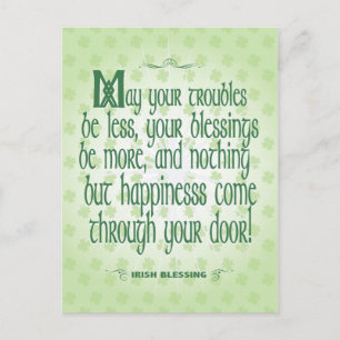 Irish Blessing Postcard