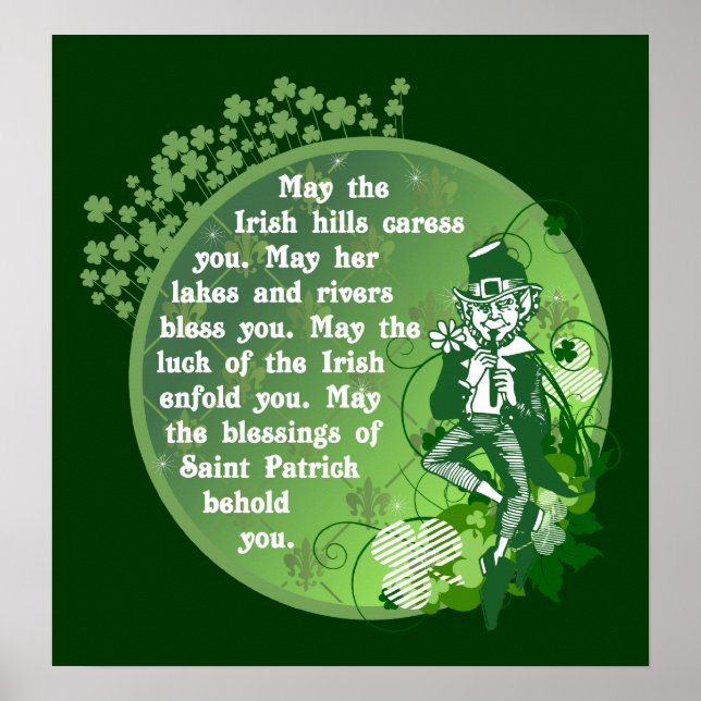 Irish Blessing Poster $25.00 (Front)