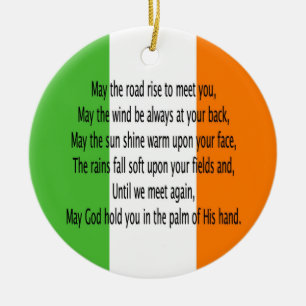 Irish Blessing Prayer Ceramic Tree Decoration