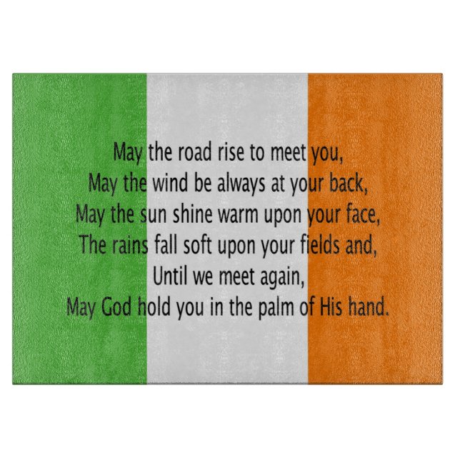 Irish Blessing Prayer Cutting Board (Front)
