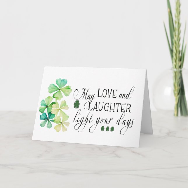 Irish Blessing Prayer St. Patrick's Day Bible  Card (Front)