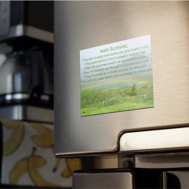 Irish Blessing Rainbow Photo Magnetic Card (In Situ)