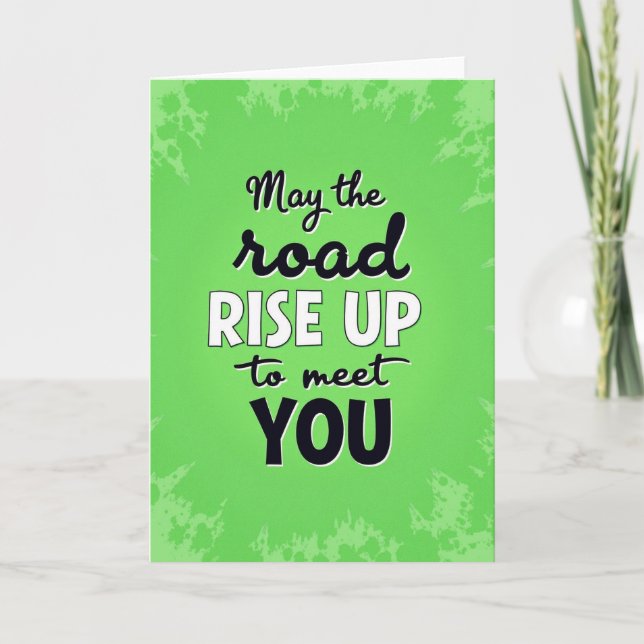 Irish Blessing Road Rise Up Card (Front)