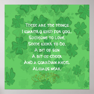 Irish Blessing - Someone to Love - No Border Poster