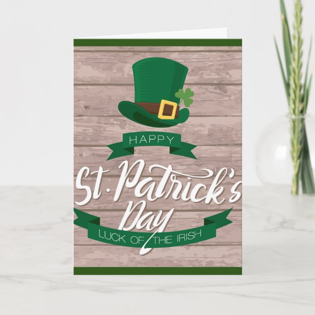 Irish Blessing St. Patrick's Day Greeting Card (Front)
