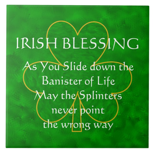 Irish Blessing - the Banister of Life Tile (Front)