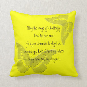 Irish Blessing: Wings of a Butterfly Cushion