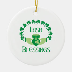 Irish Blessings Ceramic Tree Decoration