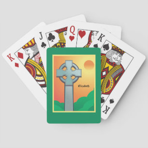 Irish Blessings Cross Personalised Playing Cards