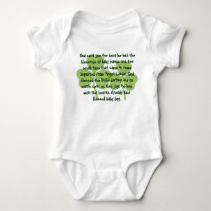 Irish Blessings God sent you His Best  Baby Bodysuit