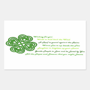 Irish Blessings Rectangular Sticker