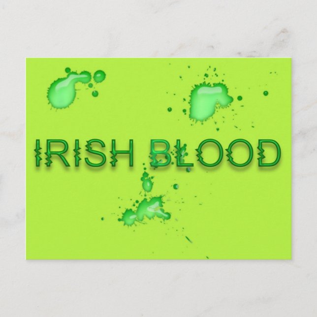 Irish Blood Postcard (Front)