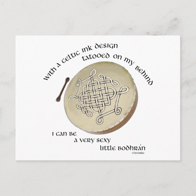 Irish Bodhran - Irish Step Dance Postcard (Front)