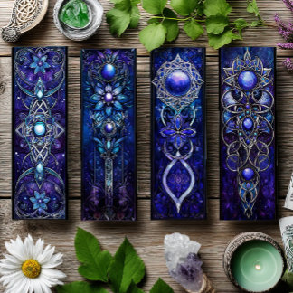 Irish Bookmarks, Blue Celtic Bookmarks s1