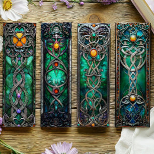 Irish Bookmarks, Celtic Stained Glass Bookmarks 10