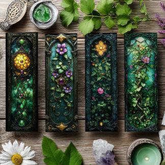 Irish Bookmarks, Celtic Stained Glass Bookmarks 12