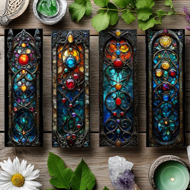 Irish Bookmarks, Celtic Stained Glass Bookmarks 16 (Creator Uploaded)