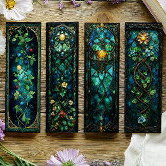 Irish Bookmarks, Celtic Stained Glass Bookmarks s1