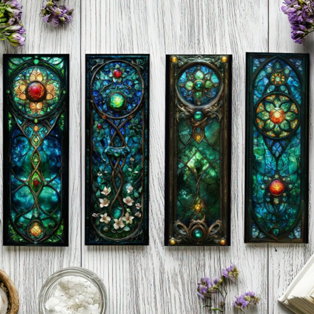 Irish Bookmarks, Celtic Stained Glass Bookmarks s3 (Creator Uploaded)