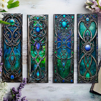 Irish Bookmarks, Celtic Stained Glass Bookmarks s4
