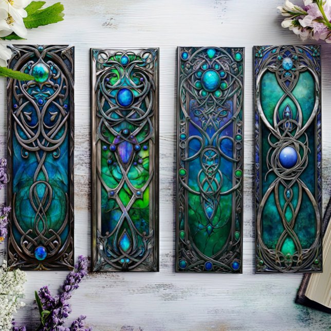 Irish Bookmarks, Celtic Stained Glass Bookmarks s4 (Creator Uploaded)