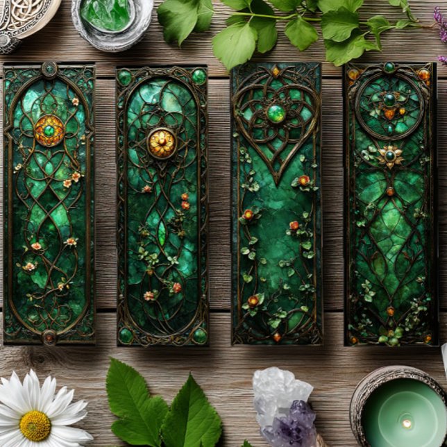 Irish Bookmarks, Celtic Stained Glass Bookmarks s6 (Creator Uploaded)