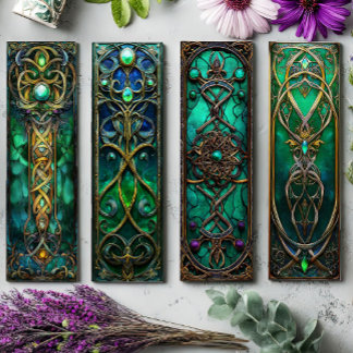 Irish Bookmarks, Celtic Stained Glass Bookmarks s7